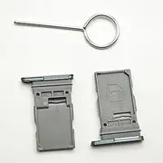 2 Pieces Black Single SIM Tray Replacement for Samsung Galaxy S22 5G SM-S901B with SIM Eject Tool