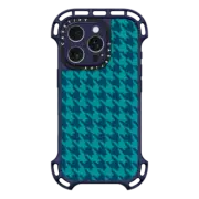 iPhone 16 Pro Ultra Bounce Case MagSafe Compatible Blue Houndstooth by Oh So Graceful