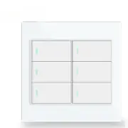 16A Wall Light Switch, Brazil 120mm*120mm White/Black Tempered ,