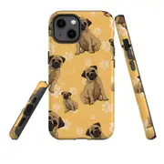 For Apple iPhone 13 Case, Armour Back Cover, Pug Dog