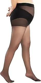 [DTWAWA] Women's Plus Size Sexy Sheer Tights Stretch Control Top Tight