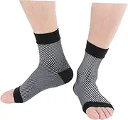 NOLITOY Ankle Support Socks Compression Plantar Relief Heel Socks Breathable Elastic for Sports Daily Wear