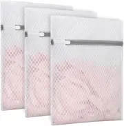 3Pcs Durable Honeycomb Mesh Laundry Bags for Delicates, 9X12 Inches (3 Small)