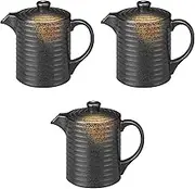 Set of 3 [TA] Yasuragi Juji Baked Tightening (Medium) 16.9 fl oz (500 cc) [6.9 x 4.0 x 5.8 inches (17.4 x 10.2 x 14.8 cm)] | Juitsugi Heat Resistant ABS Resin Heat Resistant Setomonohonpo