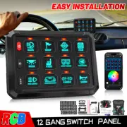 APP Bluetooth RGB 12 Gang Switch Panel LED Light bar Relay System For Jeep Ford (for: Jeep)