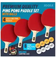 67 Joola Hit Set Advanced Table Tennis Ping Pong Paddles 4 Orange 4 White Balls