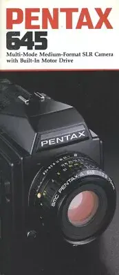 Pentax 645 Camera Color Brochure Original