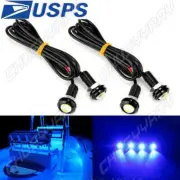 4x Blue Waterproof LED Boat Light Outrigger Spreader Transom Underwater