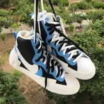 韓國代購 SACAI X NIKE BLAZER MID BLACK BLUE 解構 BV0072-001 男女款