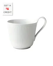 Royal Copenhagen White Fluted Mega High Handle Mug with $6 Credit