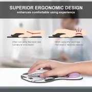 with Wrist Support Rest Ergonomic Gel Mousepad with Memory Foam Pain Mouse Pad w