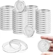 50pcs Acrylic 41mm Airtight Coin Capsules for 1oz Silver Coins – Coin Holders for Collectors, Display & Storage – Fits Kangaroo, Silver Eagle, Britannia, Krugerrand(41mm x 3mm)