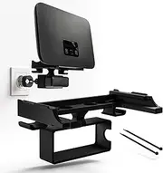 Wall Mount Socket Holder Suitable for Telekom Speedport Smart 4 | 4 Plus | 4R Router | WLAN Mount with Cable Management | Dual Band Router Mount | Easy Installation Without Drilling