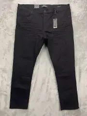 NWT Kenneth Cole Men's Tapered Fit Jean 42x32 Black Stretch