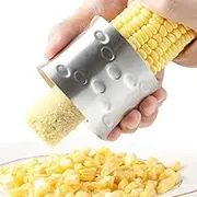 Corn Stripper Cutter Stainless Steel Corn Peeler Corn Stripping Tool for Home Kitchen with Serrated Blade