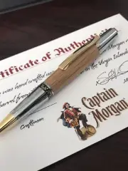 Authentic Captain Morgan Rum Barrel Ballpoint Pen With COA And Presentation Box
