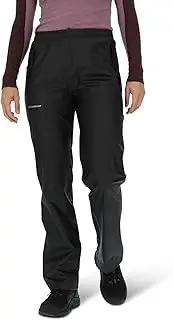 [Swedemount] Women's Koster Rain Trousers, Waterproof, with Regular Fit, Perfect for Long Walks and Forest Trips on Rainy Days, Black, 6 AU