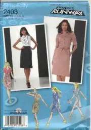 SIMPLICITY 2403 MISSES' SIZE 4-12 DRESSES W/VARIATIONS SEWING PATTERN OOP