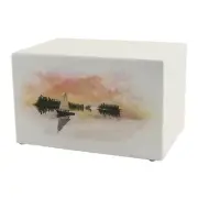Large/Adult Somerset Sailboat Box Funeral Cremation Urn for Ashes 200 Cubic Inch
