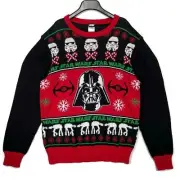 Darth Vader Star Wars Men XL Holiday Sweater Black Red Christmas Ugly Pullover