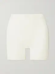 [SKIMS] SKIMS - Boyfriend Stretch-modal And Cotton-blend Jersey Boxer Shorts - Marble - Off-white - L L Off-white