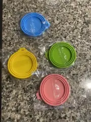 4PCS of Pet Food Can Cover Silicone Reusable Cap Can Lids for Dog and Cat Food