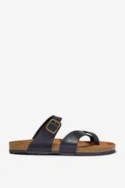 [Rubi] Rubi - Rex Toe Loop Slide - Black tumbled 38 BLACK TUMBLED