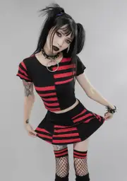 [Widow] Beautiful Oblivion Patchwork Skirt Set