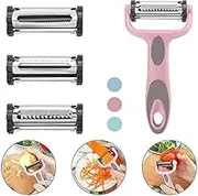 Y-Shape Peeler Fruit Vegetable Carrot Potato Peeler Slicer,Multifunctional Veggie and Fruit Peeler,3-in-1 Vegetable Peeler,3 in 1 Peeler Slice Julienne Peeler,Durable Y-Shaped Stainless Steel Peeler