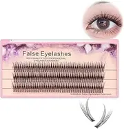 Scala 120pcs 8-10-12mm Fish Tail Design 0.1 C Curl 3D Individual Mink False Eyelashes Extension Soft Black Fake False Eye Lashes (8mm)
