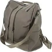 [WOFASHPURET] Large Capacity Backpack Theft Shoulder Hobo Bag Water-resistant Nylon Grey
