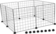 Pcs Iron Wire Grid Panel Small Animal Cage Easy Assembly Pet Playpen Yard Fence Versatile Indoor Outdoor Rabbit Guinea Pig Cage Panels