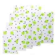 100 White & Green Polka Dots Aluminum Open Fill Heat Sealable Bags w/ Tear Notch
