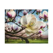 Beautiful Magnolia Tree in Bloom Close Up Jigsaw Puzzle 252 Pieces 13X10" inches