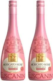 Tuscanini Italian Moscato Rose Sparkling Grape Juice, 25.3oz (2 Pack)