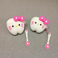 在飛比找Yahoo!奇摩拍賣優惠-可愛kitty牙齒矽膠適用airpods3保護套耳機保護殼a