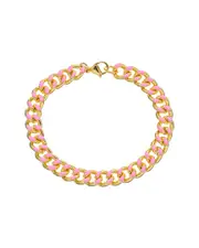Juvell 18K Plated Enamel Link Bracelet