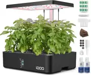 iDOO Smart Indoor Garden, 12 Pods Hydroponics Growing System, Adjustable Height