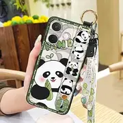 Phone Case Compatible with Oppo A5 Pro 5G Global, Wrist Strap Protective Dirt-Resistant Wristband Cartoon Soft case Lanyard Ring Phone Holder