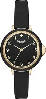 [Kate Spade New York] Women's Black Silicone Park Row Silicone Analogue Watch, 34mm