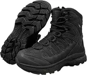 [Wcxixo] Men Lightweight And Casual Tactical Boots, Mens High Top Side Zip And Lace Up Army Tactical Combat Boots, Desert Combat Army Combat Boots, For Work, Security, Motorcycle