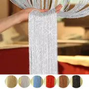 2M Glitter String Door Curtain Bead Room Dividers Tassel Fringe Window Panel US