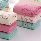 2Pcs Cute Microfiber Absorbent Drying Bath Beach Towel Baby Kids Cartoon To^C9