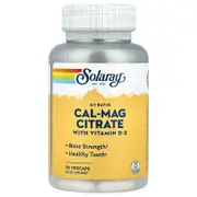 Solaray, Cal-Mag Citrate with Vitamin D-2, 90 VegCaps