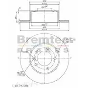 Bremtec Euro-Line GeoZinc Coated Brake Rotor - BDR22410EL
