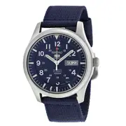 Original Seiko 5 Sport Automatic Navy Blue Canvas Men's Watch SNZG11