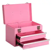14 Inch Steel Portable Tool Box with drawers - Tool Storage Box Organizer wit...