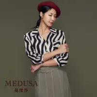 在飛比找Yahoo奇摩購物中心優惠-現貨【MEDUSA 曼度莎】I care 老錢風復古波浪雪紡