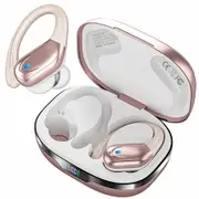 Wireless Earbuds Bluetooth Headphones 80hrs Playback Ear Buds Power Display with Noise Canceling Mic Headsets for Sports/Workout/Running Rose Gold