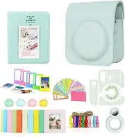 8 in 1 Gift Bundle for Instax Mini 12 Camera- Case, Album and Other Accersories for Polaroid Film and Photos (Mint Green)